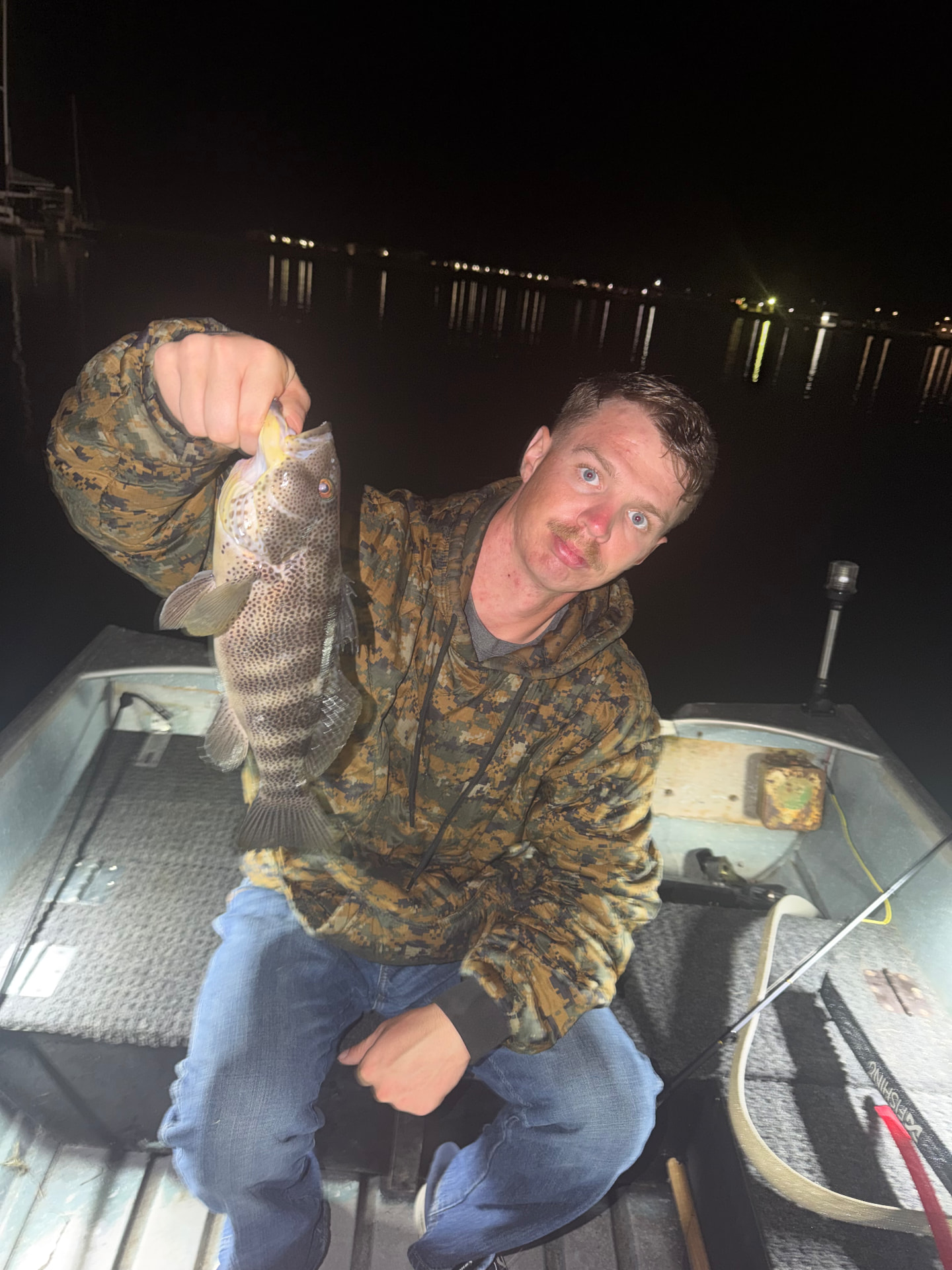 Blake Kelsay fishing during his time outside the gym